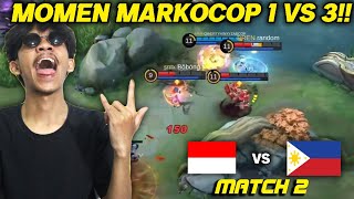 Aldous Markocop Akhirnya Keluar 1 vs 3 Dijabanin  Indonesia VS Filipina Match 2 [upl. by Fan]