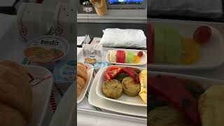 Review Kenya Airways Business Class Breakfast Nairobi Fly Bewertung Try Air Plane Foodie [upl. by Kenaz]