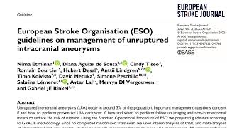 ESO guidelines on management of Unruptured intracranial Aneurysms2024  a review podcast [upl. by Festus]