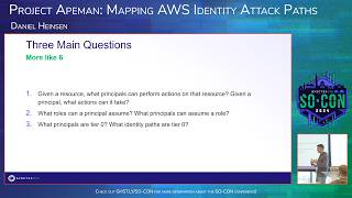 Project Apeman Mapping AWS Identity Attack Paths  Daniel Heinsen SOCON 2024 [upl. by Ayiotal]