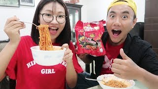 10X SPICY KOREAN NOODLES CHALLENGE with CHOPSTICKS😱 INDIA Vs JAPAN EATING COMPETITION🔥 Ep689 [upl. by Senskell898]