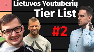 LIETUVOS YOUTUBERIU TIER LIST Artur Swan Rajono Kunigas Whydotas ir kiti [upl. by Thom]