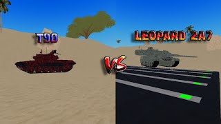 T90 vs Leopard 2A7 in War Tycoon [upl. by Ellicec]