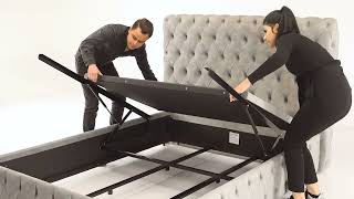 SET UP VIDEO FOR OUR END LIFT OTTOMAN BED FRAMES Ideal Furniture [upl. by Sukramed]