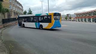 STAGECOACH BUS ROUTE 6 amp 1 LEAVING IN MANSFIELD BUS STATION Enviro200 36998 amp 27185 [upl. by Paulie]