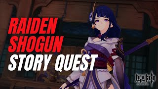 Genshin Impact  Raiden Shogun Story Quest Reflections of Mortality  V21 [upl. by Yrotciv713]