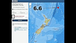 66 earthquake hits Kermadec Islands region  20220129 024628 UTC [upl. by Druci]