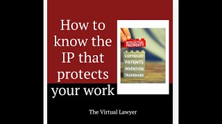 How to know the Intellectual Property Rights that protects your work  intellectualproperty [upl. by Rabi]