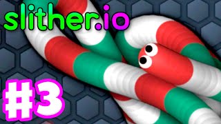 Slitherio  Gameplay Part 3  1 with No Mods TWICE [upl. by Sue]