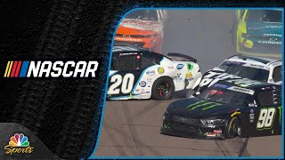 Chandler Smith John Hunter Nemechek trigger multicar wreck at Phoenix Raceway  Motorsports on NBC [upl. by Dylane]