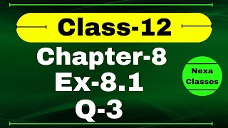 Class 12 Ex 81 Q3 Math  Chapter8 Class12 Math  Application of Integrals  Ex 81 Q3 Class 12 Math [upl. by Euqinitram]