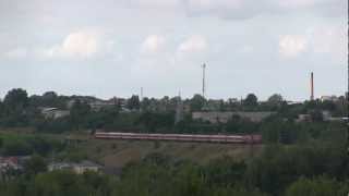 ТЭП700347 со скорым поездом  TEP700347 with a fast passenger train [upl. by Nywnorb]