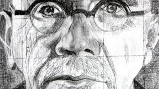 How to use the Grid Method with a Drawing of Chuck Close as an Example [upl. by Gregson]