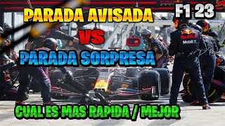 PARADA AVISADA VS PARADA SORPRESA ¿HAY DIFERENCIA F1 23 [upl. by Nelyk141]