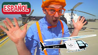 Blippi Español y el Helicóptero de la Policía  Carros de Policía para Niños  Videos Educativos [upl. by Yrruc446]