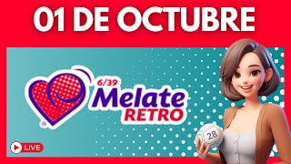 MELATE RETRO Resultados de HOY 01 de octubre 2024 ✅ [upl. by Leuqim]