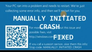 Your PC ran into problem and needs to restart MANUALLY INITIATED CRASH [upl. by Yehudit665]