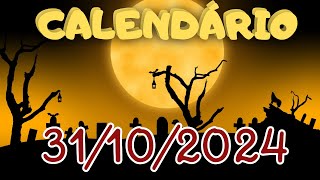 CALENDÁRIO DE 31 DE OUTUBRO DE 2024 ALUNONOTADEZ10 ensinofundamental [upl. by Anilatsyrc754]