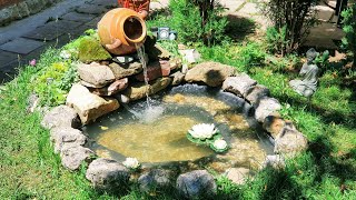 DIY Small Garden Pond with Waterfall amp Rock Garden [upl. by Mirna19]