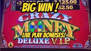 BIG WIN AND BONUSES ON CRAZY MONEY VIP DELUXE [upl. by Spiros]