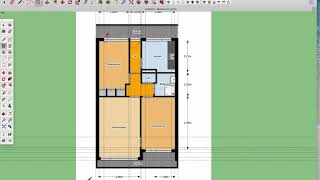 SKETCHUP plattegrond overtrekken [upl. by Roper417]