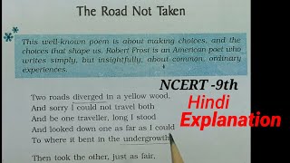 The Road Not Taken class 9 English NCERT Hindi Explanation [upl. by Lyda]