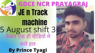 GDCE NCR  JE TRACK MACHINE Answer key amp solution by Prince Tyagi [upl. by Mensch]