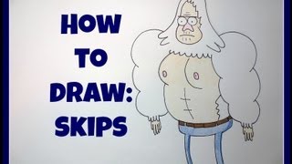 How To Draw Skips  Regular Show [upl. by Kachine]