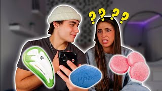 QUIZZING MY GIRLFRIEND ON MALE PRODUCTS [upl. by Nyliac701]