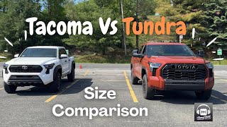 2024 Toyota Tacoma vs Tundra The ULTIMATE Size Comparison [upl. by Lehar854]