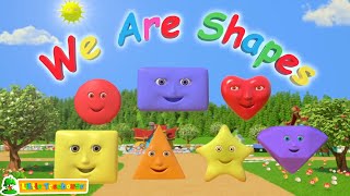 The Shapes Song  We Are Shapes  Nursery Rhymes for Babies  Kindergarten Learning Videos for Kids [upl. by Amilah]