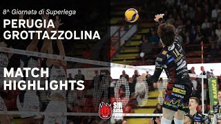 Sir Susa Vim Perugia vs Yuasa Battery Grottazzolina  VBW  SuperLega  Match Highlights [upl. by Magdalen490]