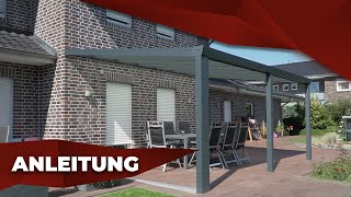 So einfach montierst du eine Terrassenüberdachung aus Aluminium [upl. by Godden]