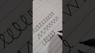 Cursive handwriting strokes cursive handwriting pratice easy strokes [upl. by Arihppas294]