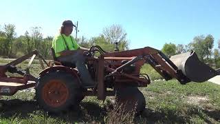 Brush Hogging detention pond [upl. by Yeclek]