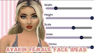 Avakinlife Female Face Ideas  Avakin Face Creation  Realistic Face Ideas Avakinlife [upl. by Hassin239]