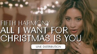 Fifth Harmony  All I Want For Christmas Is You  Line Distribution [upl. by Mcevoy163]