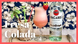 🍓 FRESA COLADA ► Cómo Preparar Cóctel de FRESA Casero [upl. by Cirtemed]