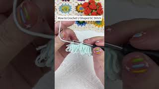 How to Crochet U Shaped Single Crochet Stitch  Basic Crochet Tutorial [upl. by Abijah]