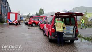 Delftse Schiehallen ontruimd na lekkende waterstoftank Schieweg Delft [upl. by Ainet]