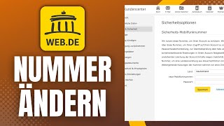 Webde Telefonnummer ändern  Simple 2024 [upl. by Costa]