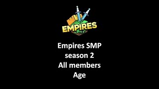 All Empires SMP season 2 members age  Minecraft Empires SMP S2 2022 [upl. by Iznyl]