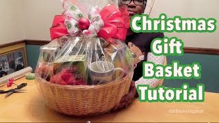 DIY Gift Basket Tutorial  Christmas Gift Basket  GiftBasketAppeal [upl. by Mendoza]