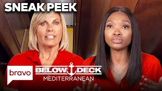 SNEAK PEEK Captain Sandy Intervenes in Crew’s Dispute  Below Deck Mediterranean S8 E12  Bravo [upl. by Brandenburg]