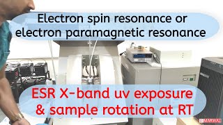 ESR electron spin resonance xband UV exposure and Sample rotation at room temperature [upl. by Else]