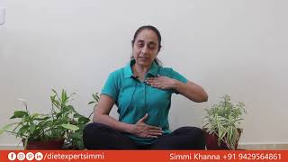 Diaphragm Breathing Part 3 of Breathing Exercise in Hindi [upl. by Solley]