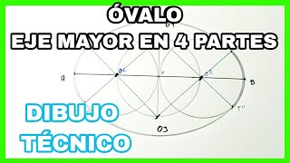 ÓVALO  eje mayor en 4 PARTES ◾◾◾◾ [upl. by Littlejohn]