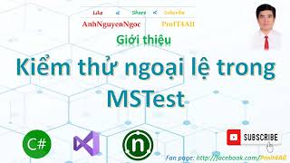 Lab 4B2 Kiểm thử ngoại lệ trong MSTest Framework [upl. by Osbourne533]