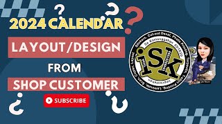 Calendar layout from shop customer [upl. by Arvonio]