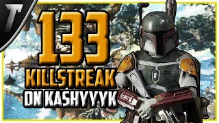 Star Wars Battlefront 2 Boba Fett 133 Killstreak Kashyyyk [upl. by Aicerg]